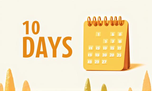 A calendar showing a 10-day period.